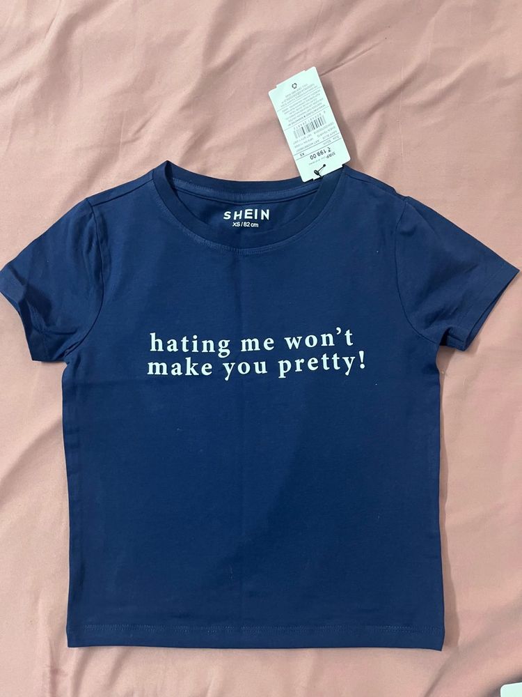 Shein Navy Graphic T-Shirt