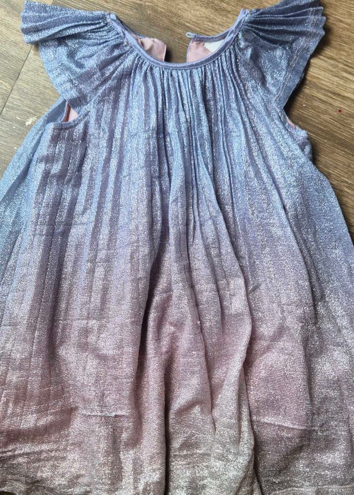 Sparkly Ombre Pleated Dress