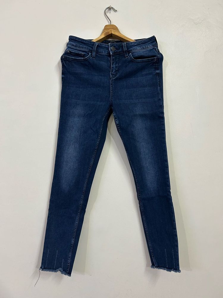 Vero Moda Women’s Dark Blue Skinny Ripped Ankle Je