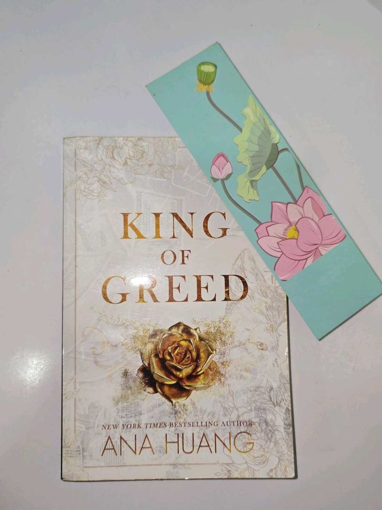 King of Greed by Ana Huang with bookmark