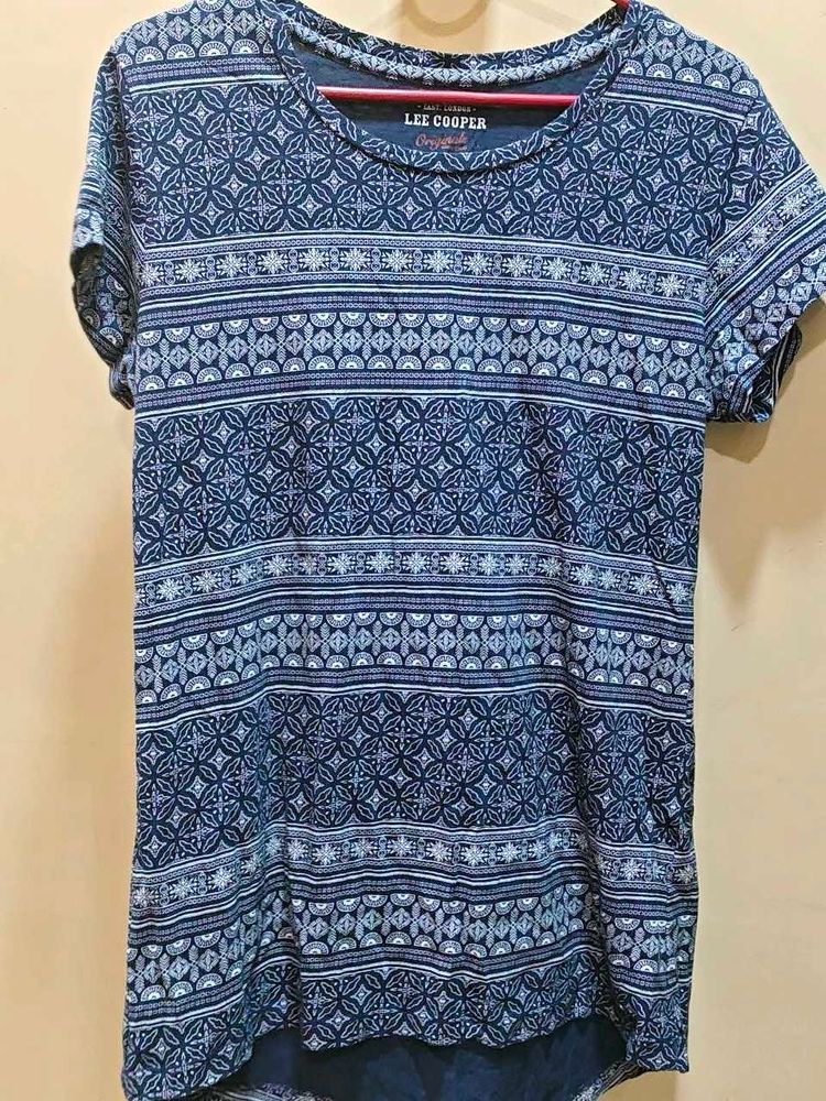 Lee Cooper Blue Printed T-Shirt