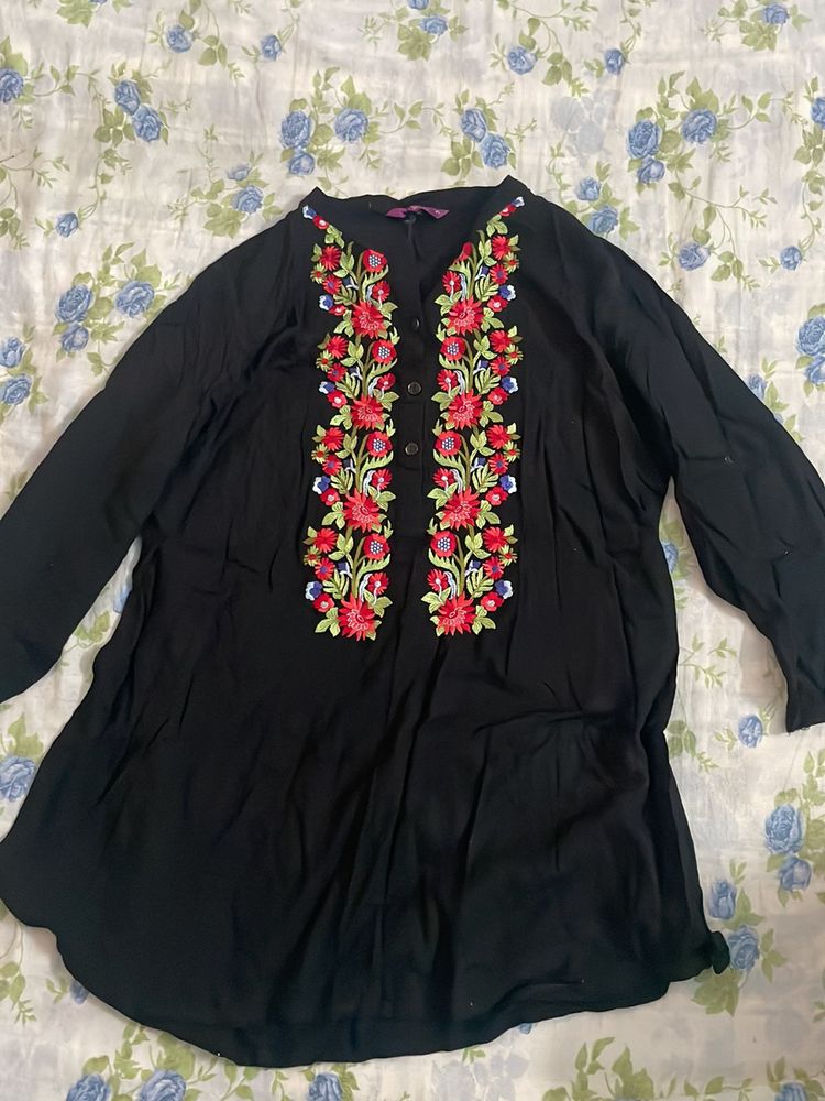 Black Embroided Kurti