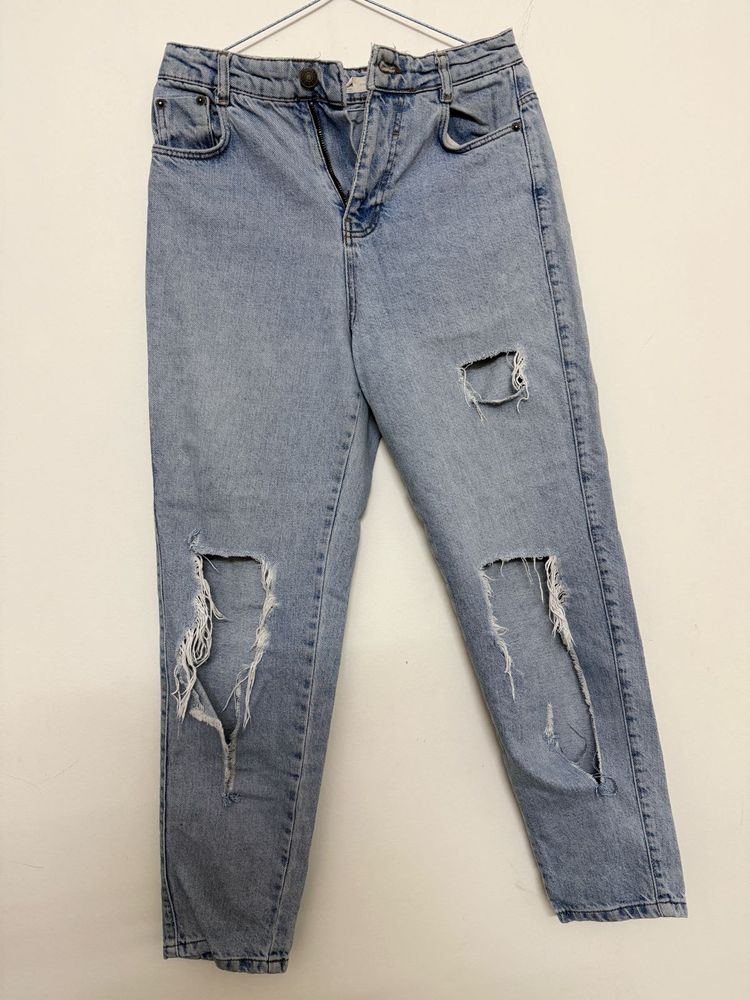 Light Wash Distressed Denim Jeans