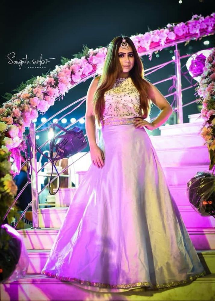 Elegant Lavender Lehenga Skirt