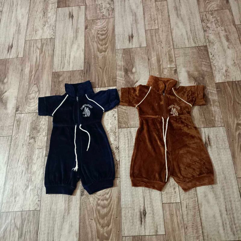 Baby Velvet Jumpsuit Set