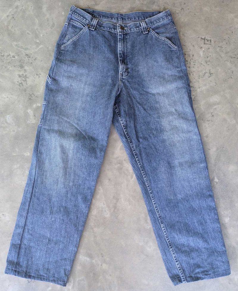 🇺🇸Lee's men's blue barrel fit jeans thick matter