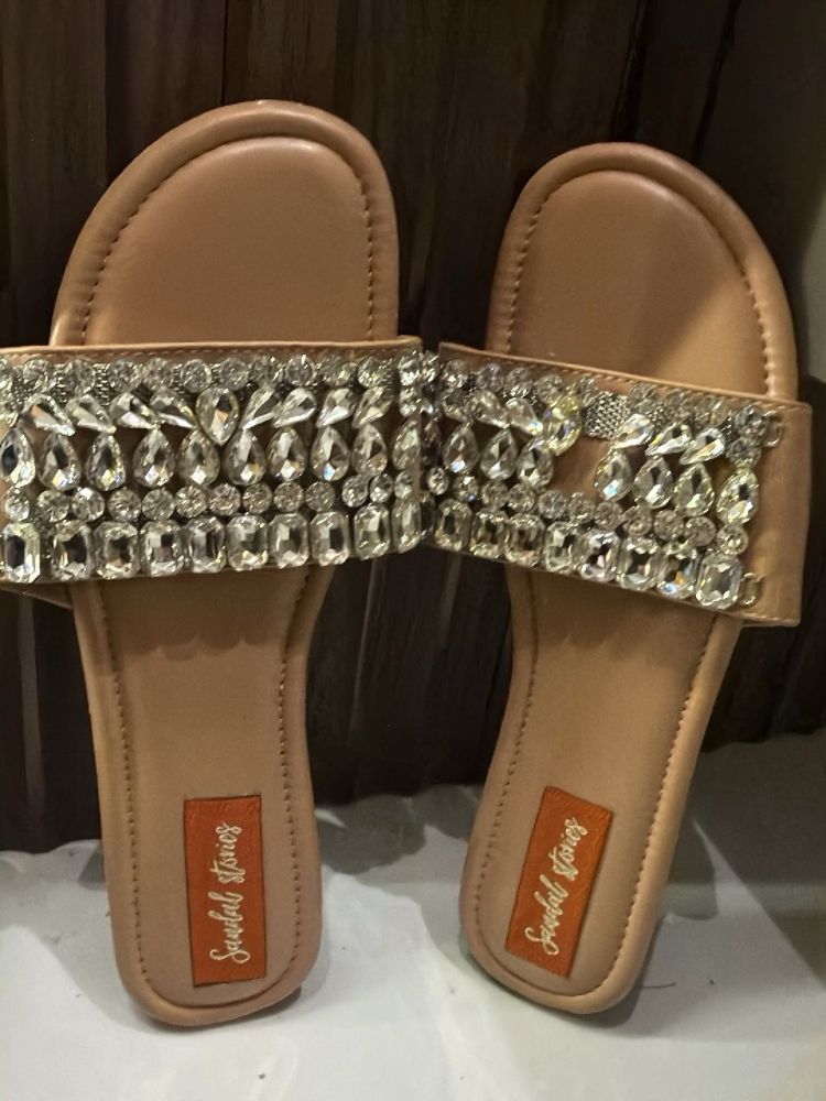 Embellished Flat Sandals