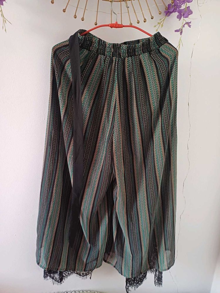 Striped Wide Leg Palazzo Pants