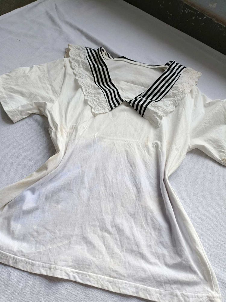 Cute Sailor Collar Top