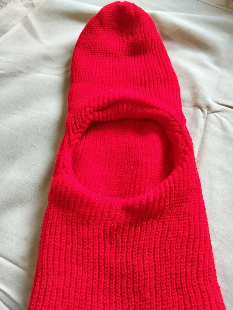 Red Knit Ski Mask Kids Balaclava Winter Monkey Cap