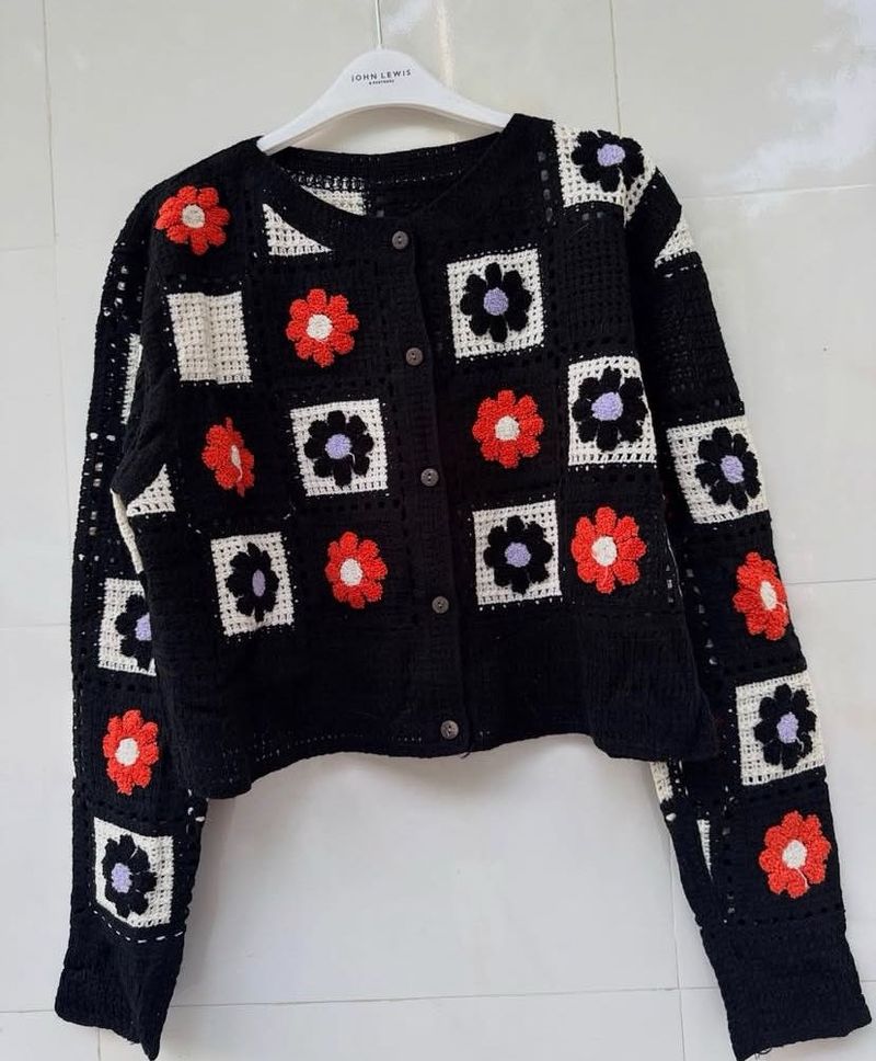 Crochet Flower Cardigan