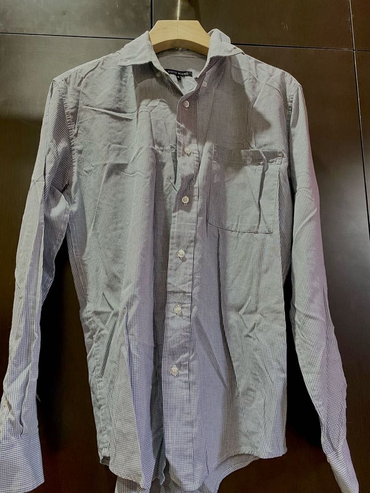 Patterned Button-Down Shirt