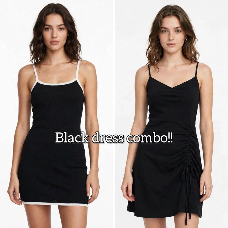 combo of Black Mini Dresses