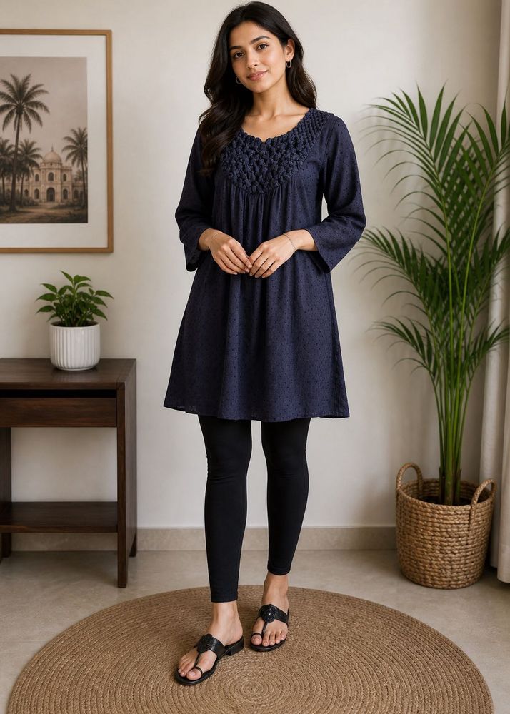 Elegant Navy Blue Kurta