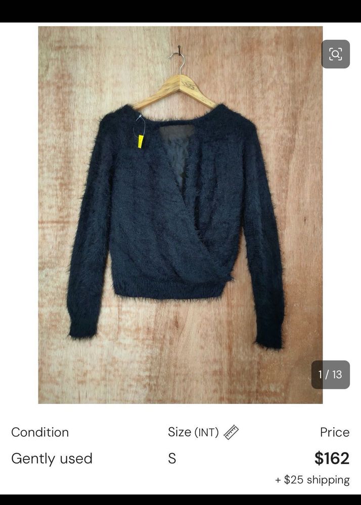 Cozy Black Fuzzy Wrap over top