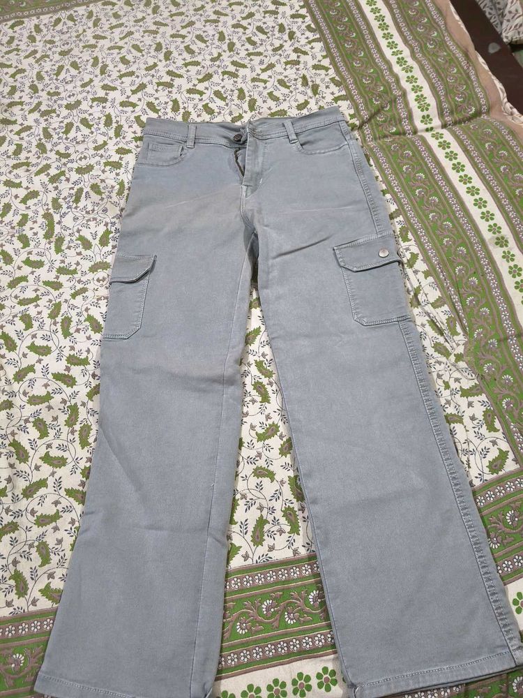 women's Grey Cargo Pants