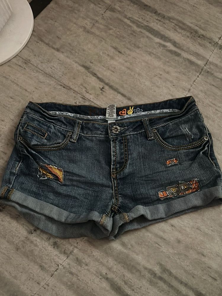 Cute Distressed Denim Shorts
