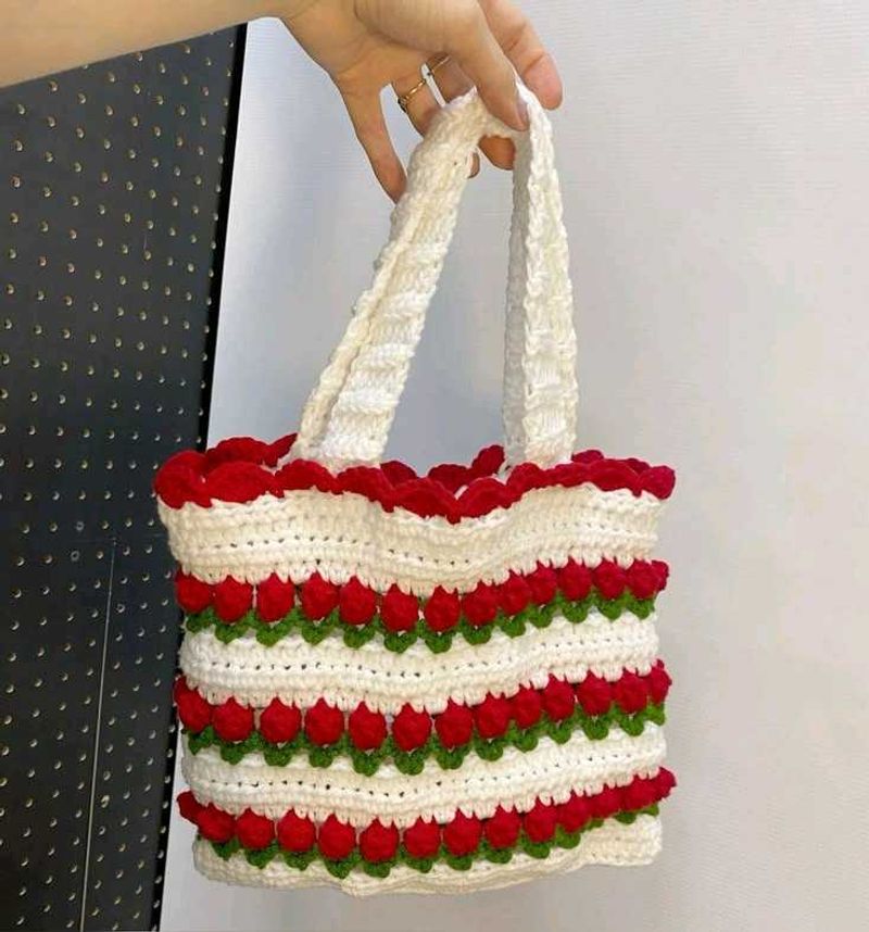 Crochet Tulip Tote bag