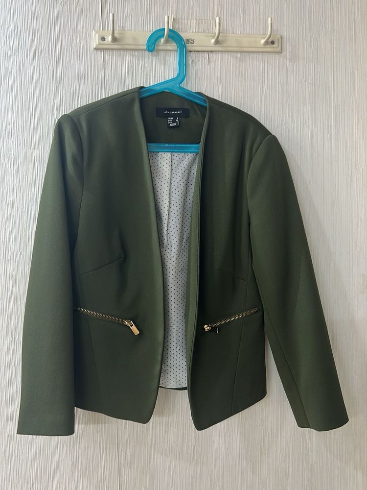 Stylish Women's Olive Green Blazer