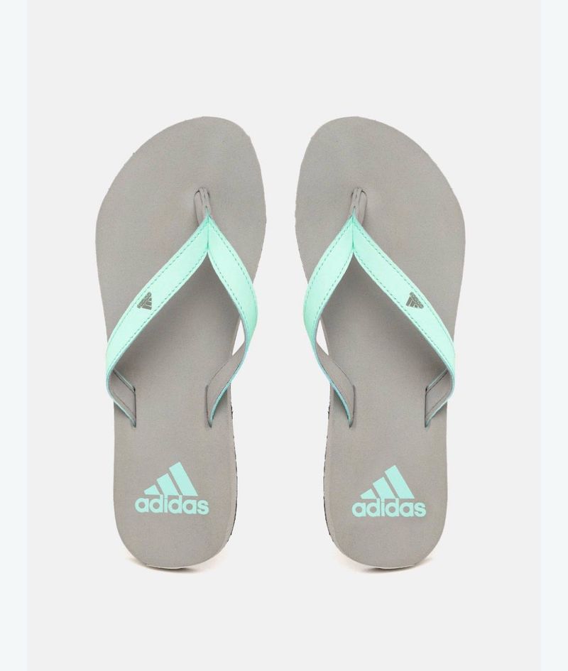 Adidas Flip Flops - Grey &amp; Mint