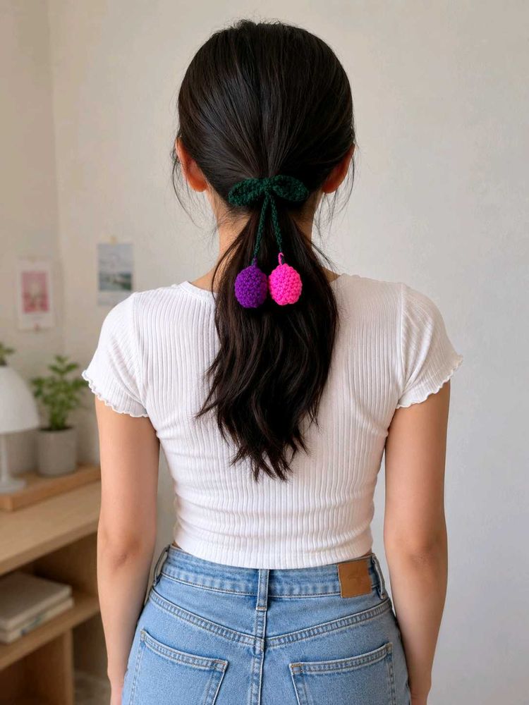 Cute Tulip🌷Crochet Hair Tie
