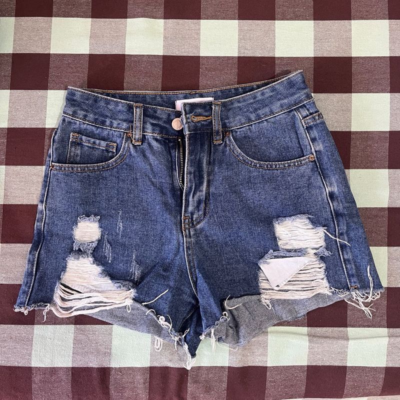 Distressed Denim Shorts