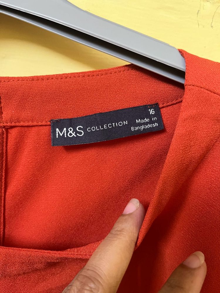 Vibrant Orange M&amp;S Collection Top