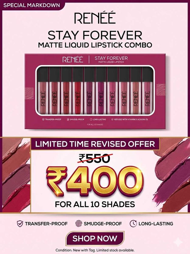 Renee Stay Forever Matte Lipstick Combo
