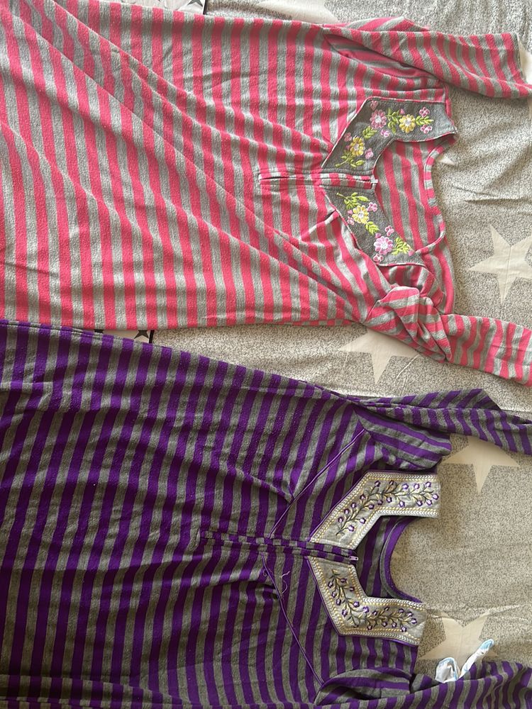 Combo Of 2 Feeding Maternity Gowns