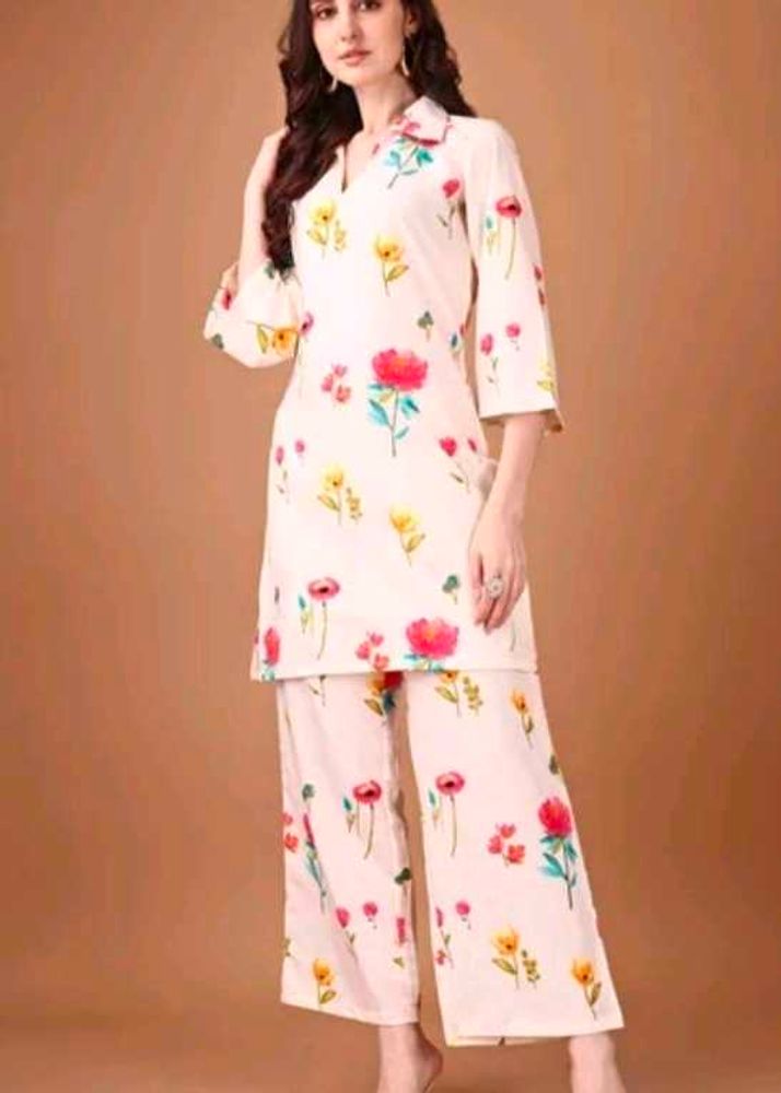 Floral Print tunic and Pant Set