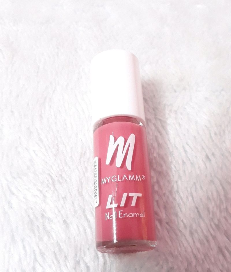MyGlamm LIT Nail Enamel-Crushing (Pink)-7ml | Nai