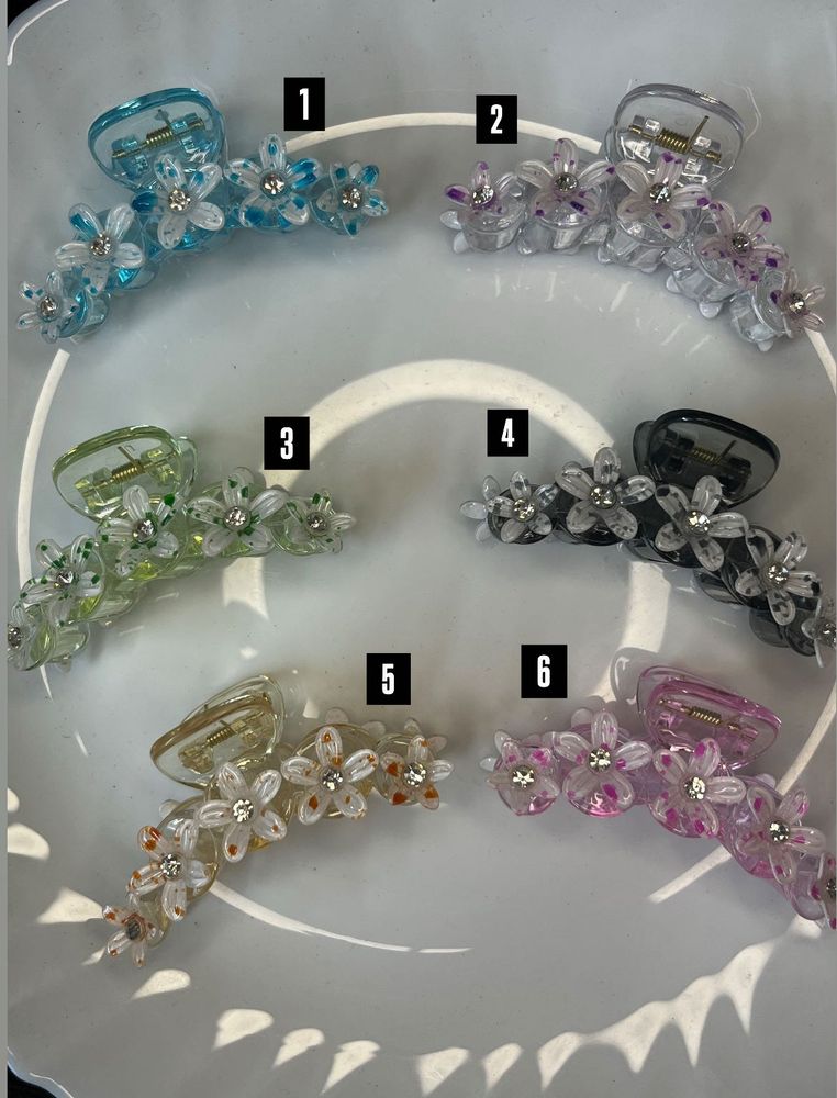 Floral Hair Claw Clip - Assorted Colors
