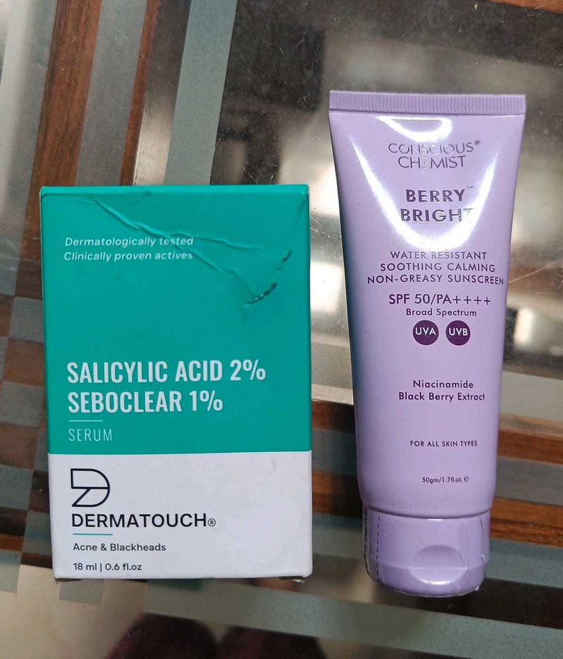 Conscious Chemist Sunscreen and Dermatouch serum