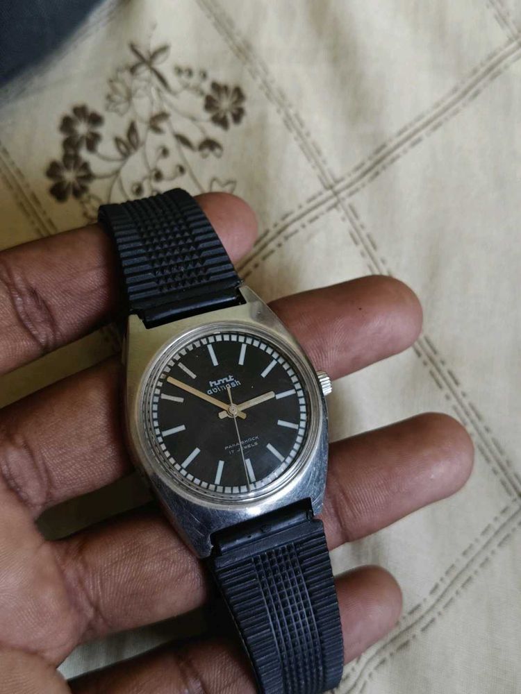 Vintage HMT avinash Watch - Classic Black Dial