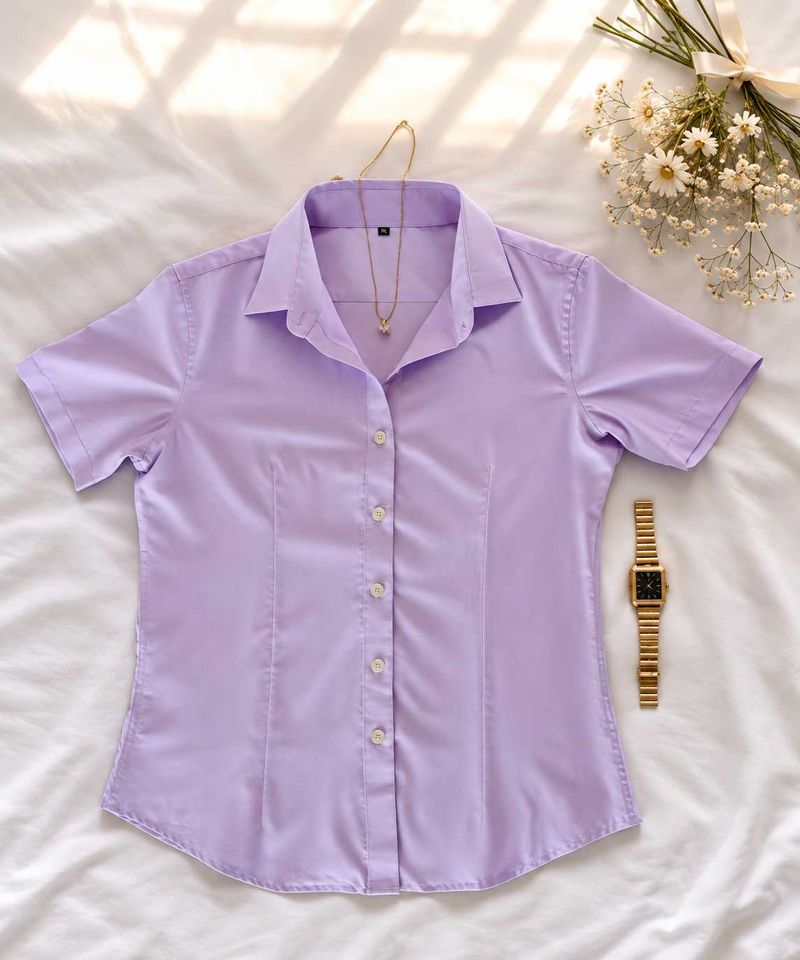 Lavender Button-Up Shirt