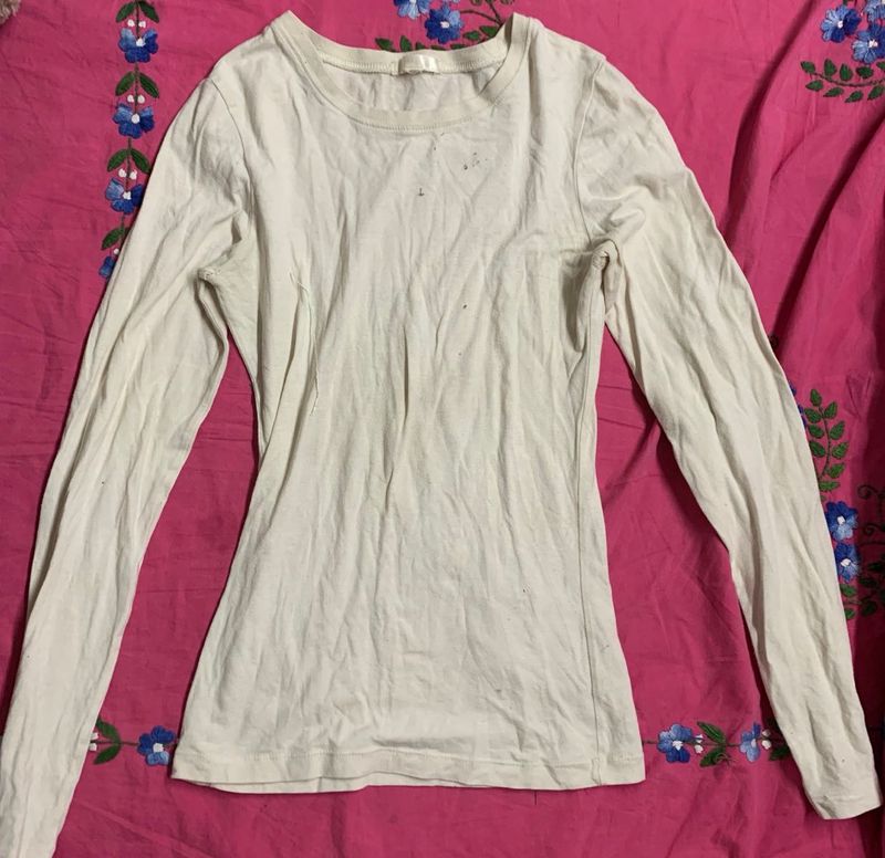 White Long Sleeve Top