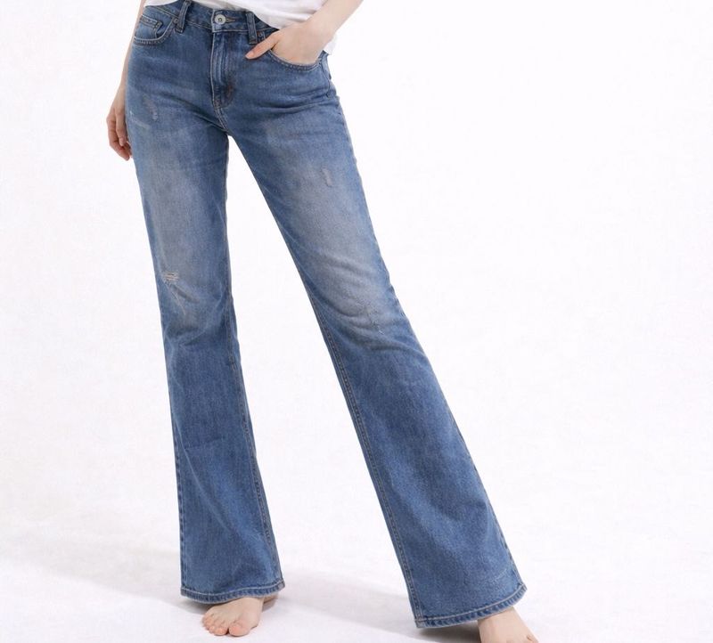 BOOTCUT Womens Blue Denim Jeans