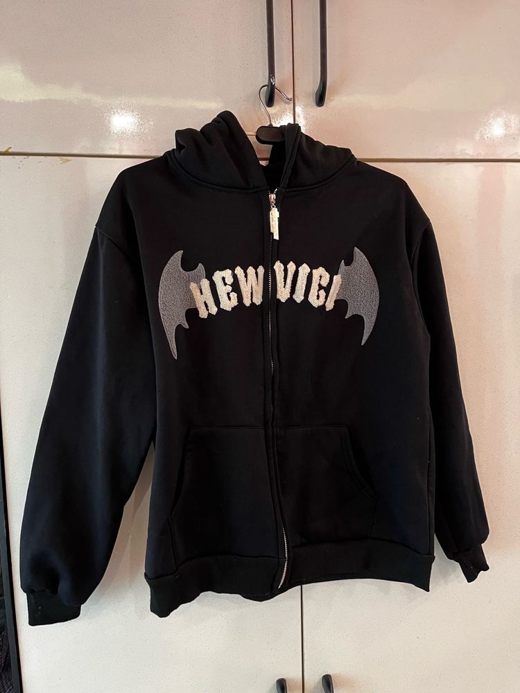 Black Bat Zip-Up Hoodie