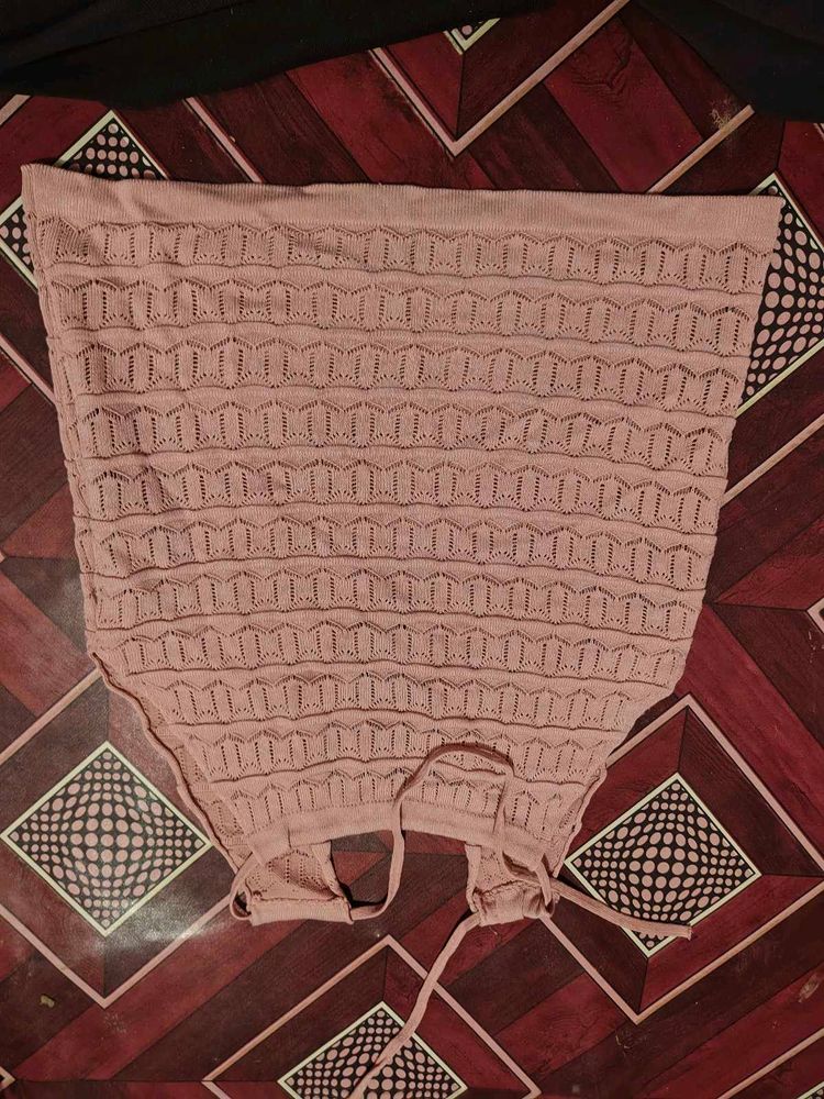 Chic Knitted Pink Tank Top