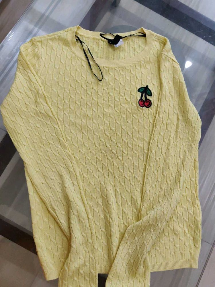 Yellow Knit Sweater