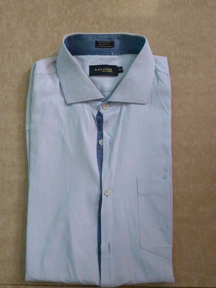 Cotton Full Sleeves Light Blue Shirt