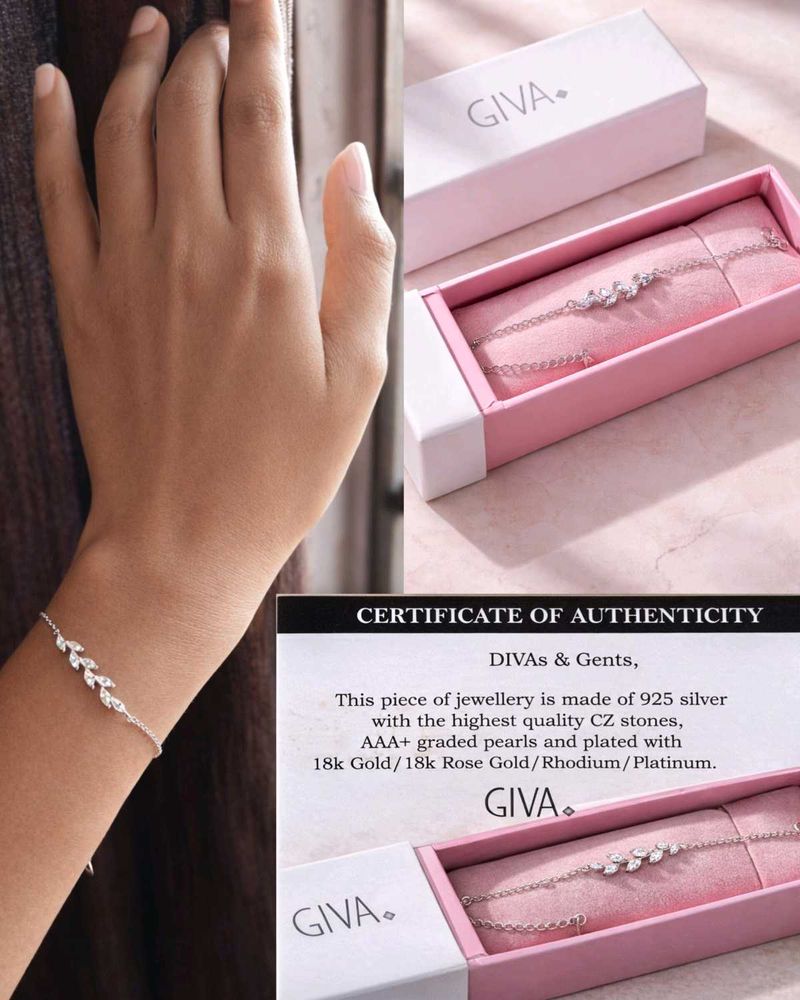 GIVA Silver Bracelet(Valentine's Special)