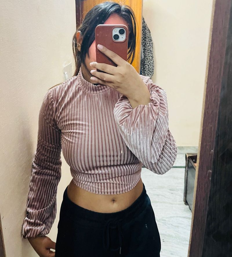 Sale-100rs Off Shein Velvet Top