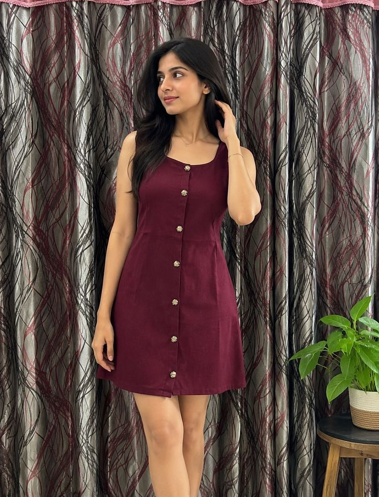 Ribbed Button-Up Tank Dress