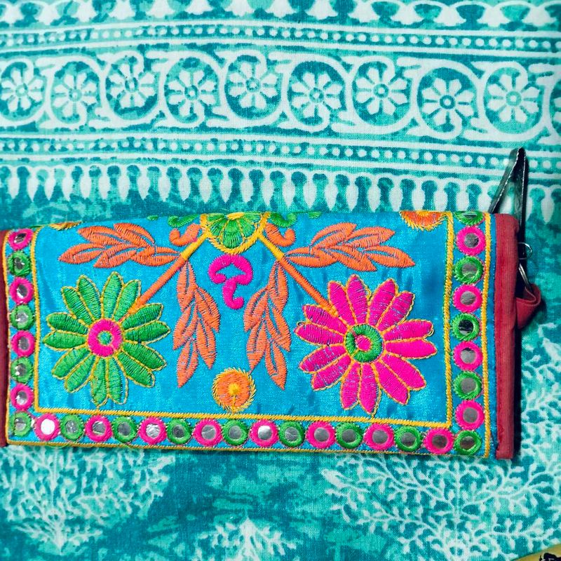 Embroidered Wallet