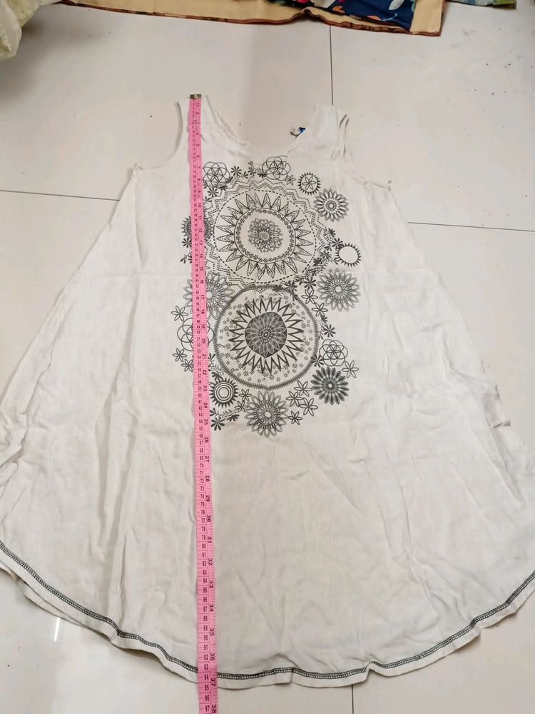 One piece dress, Off White Colour