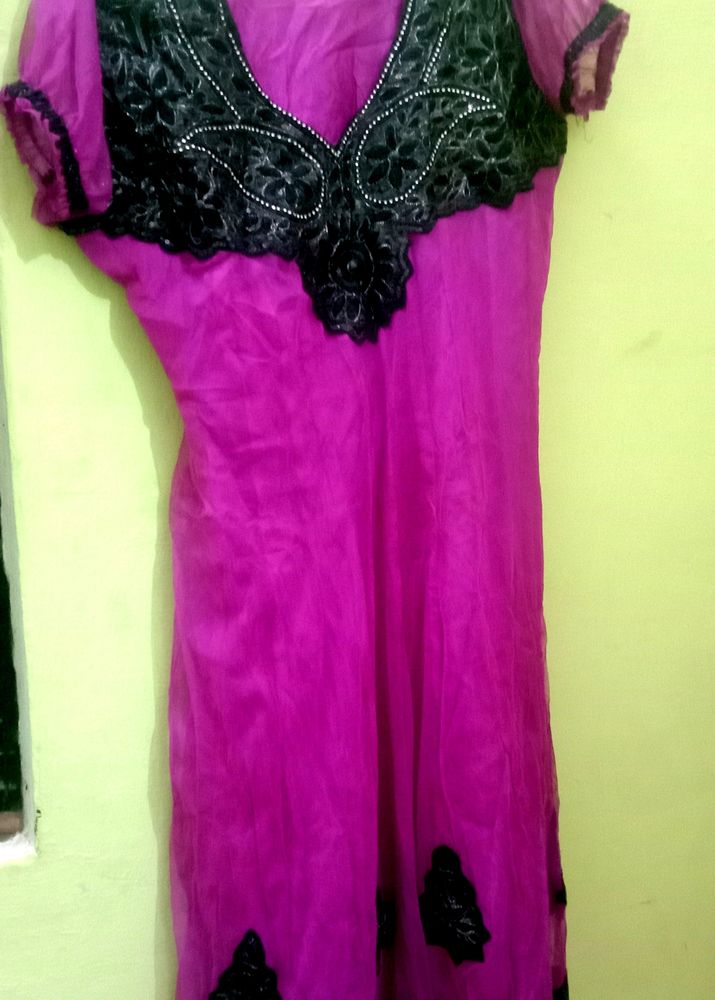 Chudidar ,(Shaten) Kurta Net With Shaten Aster