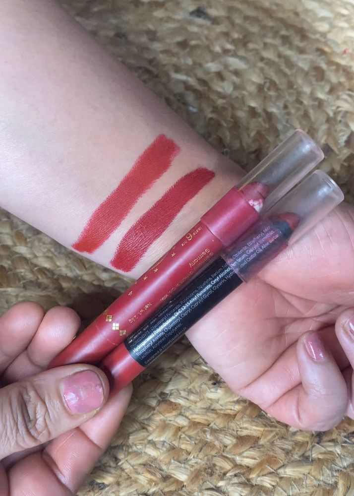 Matte finish Lip Crayon Combo perfect red