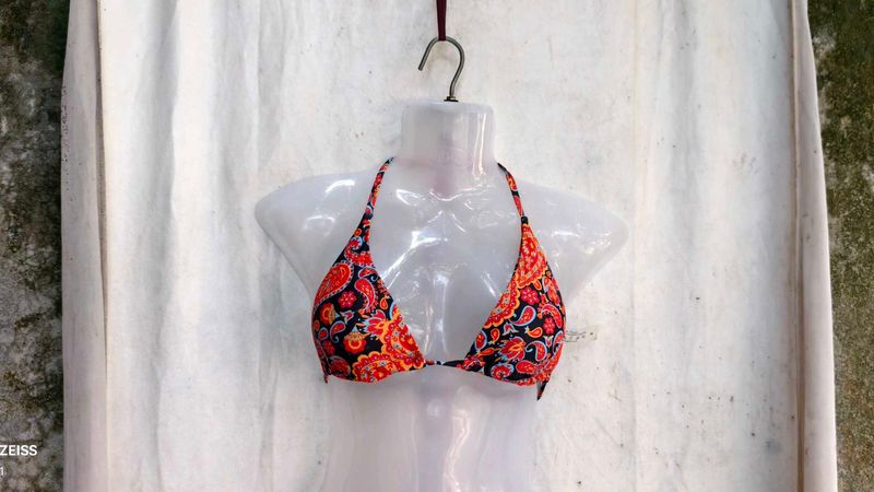 10249. Paisley Print Bikini Top