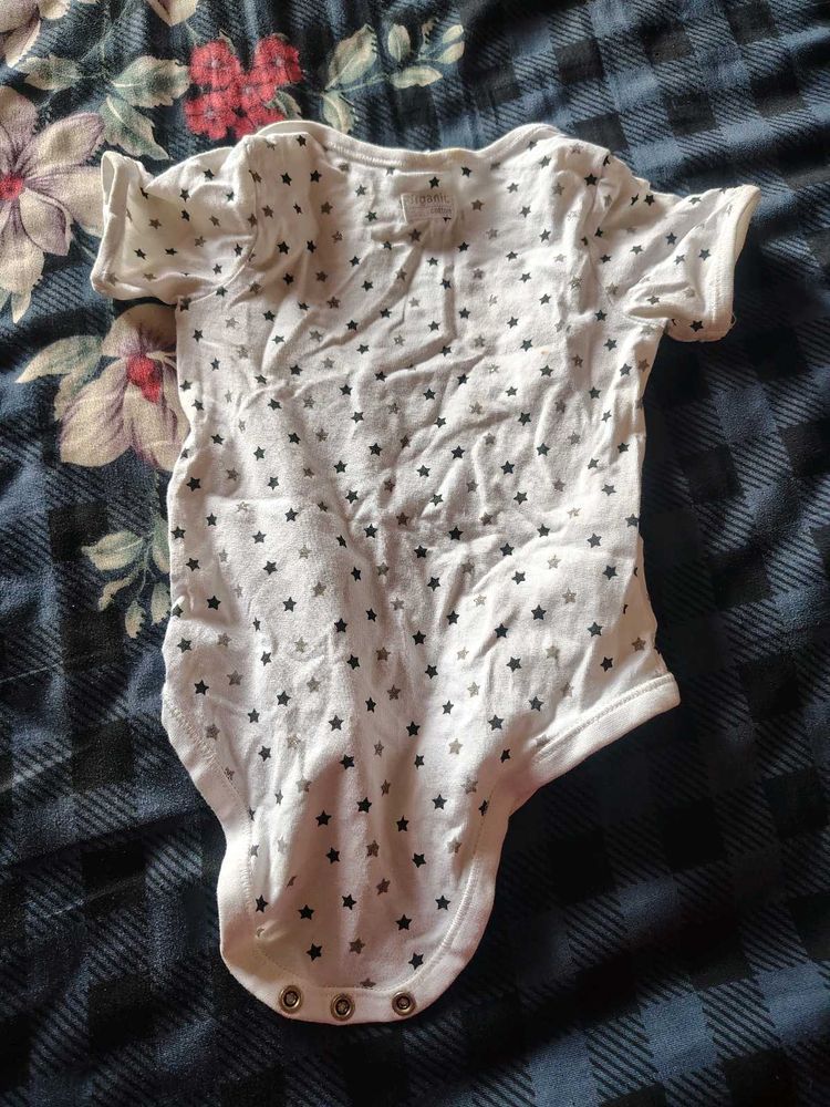 Cute Star Print Baby Bodysuit